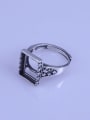 thumb 925 Sterling Silver Rectangle Ring Setting Stone size: 9*12mm 1