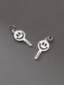 thumb S925 Silver Plain Silver Happy Smile Key Pendant 1