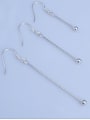 thumb 925 Sterling Silver 18K White Gold Plated Ball Earring Setting long : 33 22 11MM 0