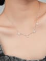 thumb 925 Sterling Silver Cubic Zirconia Letter Minimalist Necklace 2