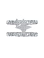 thumb 925 Sterling Silver Cubic Zirconia Star Minimalist Stackable Ring 0