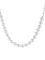 thumb 925 Sterling Silver Freshwater Pearl Irregular Minimalist Necklace 4