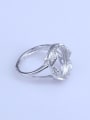 thumb 925 Sterling Silver 18K White Gold Plated Oval Ring Setting Stone size: 12*15 13*16MM 2