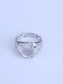 thumb 925 Sterling Silver 18K White Gold Plated Geometric Ring Setting Stone size: 9.5*11.5mm 0