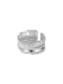 thumb 925 Sterling Silver Smoth Geometric Minimalist Band Ring 2