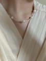 thumb 925 Sterling Silver Freshwater Pearl Dainty Beaded Necklace 1