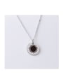 thumb Stainless Steel Disc Sun Pattern Pendant Necklace 0