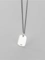 thumb 925 Sterling Silver Rectangle Minimalist Necklace 4