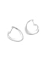 thumb 925 Sterling Silver Smotth Round Minimalist Stud Earring 2