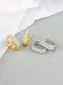 thumb 925 Sterling Silver Cubic Zirconia Geometric Minimalist Huggie Earring 3