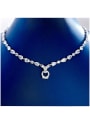 thumb 925 Sterling Silver Cubic Zirconia Pear Shaped Luxury Necklace 1