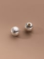 thumb 925 silver simple striped round beads 3-8mm spherical  beads 4