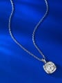 thumb 925 Sterling Silver Cubic Zirconia Square Dainty Necklace 2