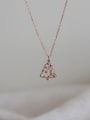 thumb 925 Sterling Silver Cubic Zirconia Tree Dainty Necklace 2