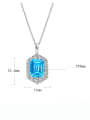 thumb 925 Sterling Silver Cubic Zirconia Geometric Luxury Necklace 4