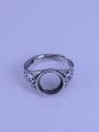 thumb 925 Sterling Silver Round Ring Setting Stone size: 10*10mm 0