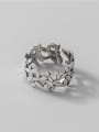 thumb 925 Sterling Silver Flower Vintage Band Ring 0