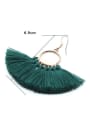 thumb Alloy Cotton Tassel Bohemia Hand-woven  Drop Earring 2