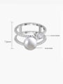 thumb 925 Sterling Silver Cubic Zirconia Geometric Minimalist Stackable Ring 3