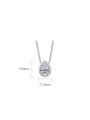 thumb 925 Sterling Silver High Carbon Diamond Water Drop Dainty Necklace 2