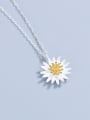 thumb 925 Sterling Silver Flower Minimalist Necklace 3