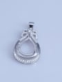 thumb 925 Sterling Silver Water Drop Pendant Setting Stone size: 10*14mm 0