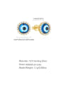 thumb 925 Sterling Silver Cubic Zirconia Minimalist Evil Eye Earring and Necklace Set 3