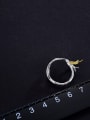 thumb 925 Sterling Silver Asymmetrical ancient style and fragrant swallow willow Ethnic Band Ring 2