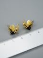 thumb 925 Sterling Silver Unique insect design delicate Bee Artisan Stud Earring 3