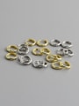thumb 925 Sterling Silver Cubic Zirconia Geometric Minimalist Huggie Earring 0