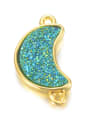 thumb Copper Alloy Crystal Moon Charm Height : 9mm , Width: 18.5mm 1