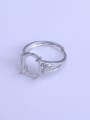 thumb 925 Sterling Silver 18K White Gold Plated Triangle Ring Setting Stone size: 9*11mm 1