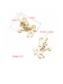 thumb Brass Cubic Zirconia Micro Inlay Horse Pendant 3
