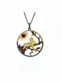 thumb 925 Sterling Silver Natural Stone Animal Vintage Necklace 0