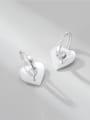 thumb 925 Sterling Silver Heart Minimalist Huggie Earring 0