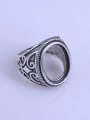 thumb 925 Sterling Silver Geometric Ring Setting Stone size: 13*18mm 2