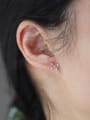 thumb 925 Sterling Silver Cubic Zirconia Butterfly Minimalist Stud Earring 1