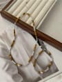 thumb 925 Sterling Silver Natural Stone Vintage Beaded Necklace 0