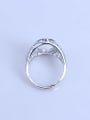 thumb 925 Sterling Silver 18K White Gold Plated Geometric Ring Setting Stone size: 10*14mm 3
