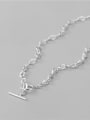 thumb 925 Sterling Silver Minimalist Hollow Heart Long Strand Necklace 2