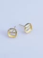 thumb 925 Sterling Silver 18K White Gold Plated Square Earring Setting Stone size: 7*7mm 1