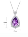 thumb 925 Sterling Silver High Carbon Diamond Water Drop Luxury Necklace 4