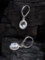 thumb 925 Sterling Silver Cubic Zirconia Geometric Luxury Hook Earring 2