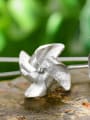 thumb 925 Sterling Silver Literary, fresh and childlike windmill Artisan Hook Earring 2