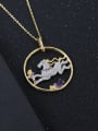 thumb 925 Sterling Silver Cubic Zirconia Horse Luxury Necklace 2