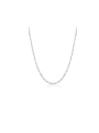 thumb 925 Sterling Silver Geometric Dainty Link Necklace 0