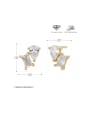 thumb 925 Sterling Silver Cubic Zirconia Geometric Statement Stud Earring 2