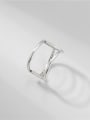 thumb 925 Sterling Silver Geometric Vintage Double Layer Line   Band Ring 2