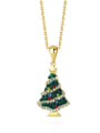 thumb 925 Sterling Silver Cubic Zirconia Christmas Tree Minimalist Necklace 0