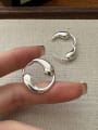 thumb 925 Sterling Silver Geometric Vintage Huggie Earring 1